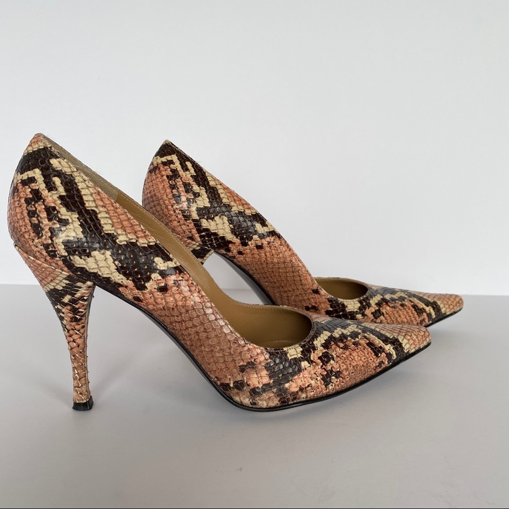Stuart Weitzman Python Print Pump Shoes
